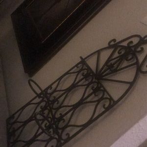 Iron wall candle holder